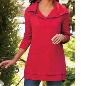 Soft Surroundings Womens Vintage Wash Pullover Sweatshirt XL